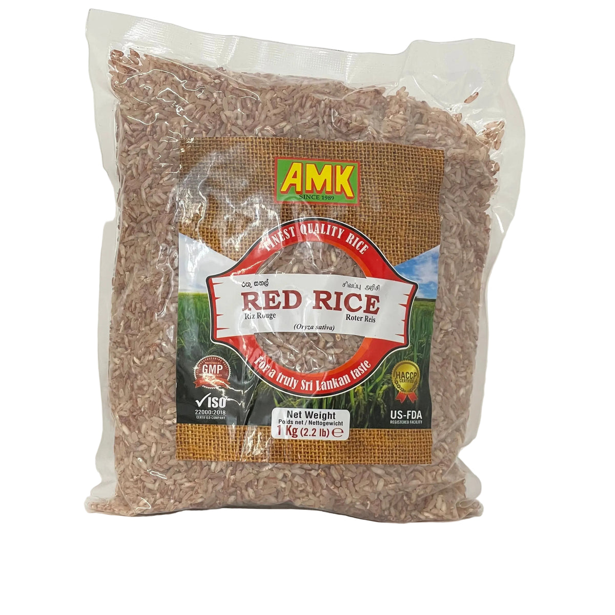 AMK Red Raw Rice (Oryza sativa)1Kg