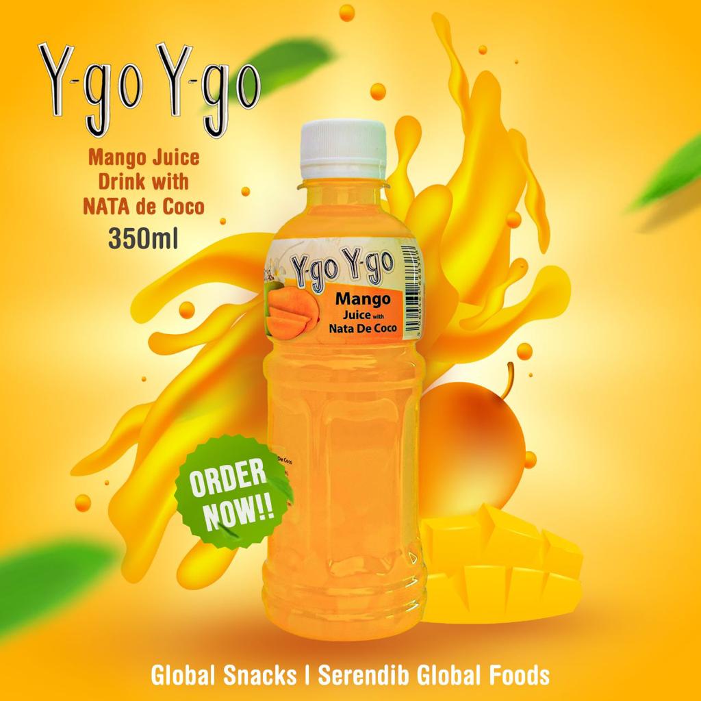 Ygo Ygo Mango flavour 6 bottles | Nata De Coco | New Drink | Y-go Y-go Global Snacks