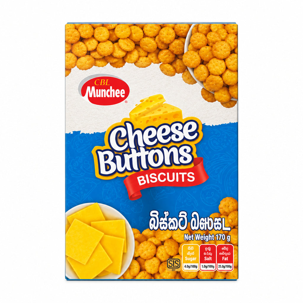 Munchee Cheese Buttons Box 170g