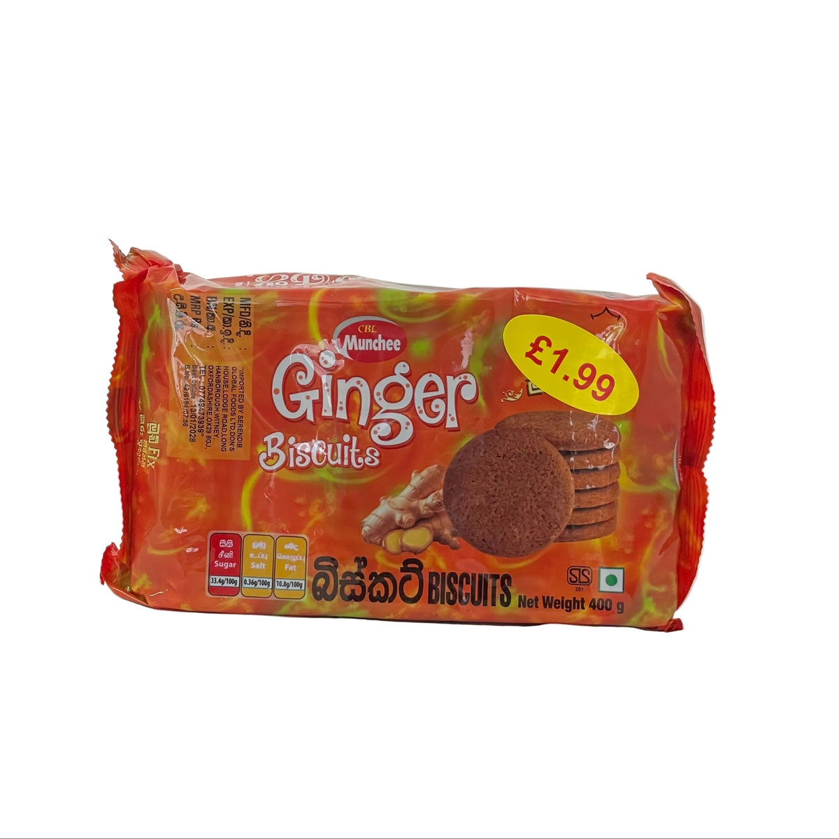 Munchee Ginger Biscuits 400g
