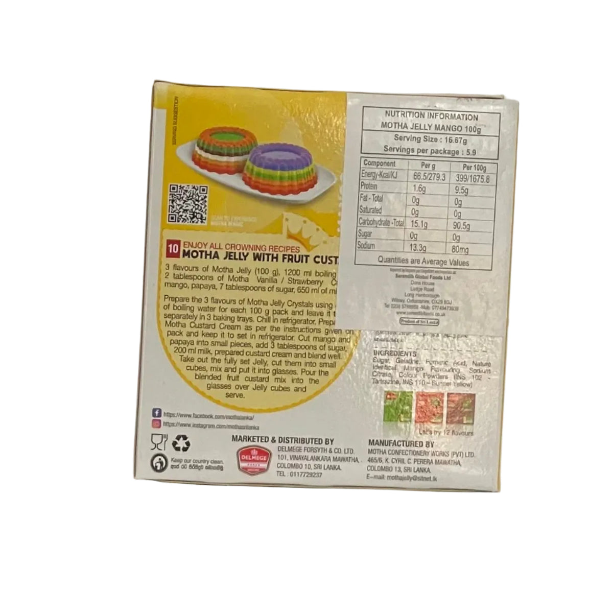 Motha Jelly Mango 100g