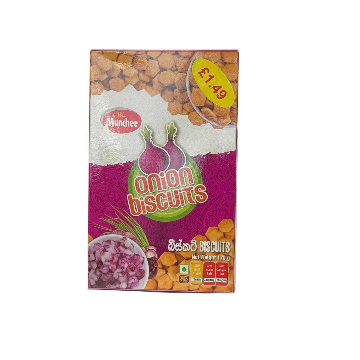 Munchee Onion box £1.49 170g