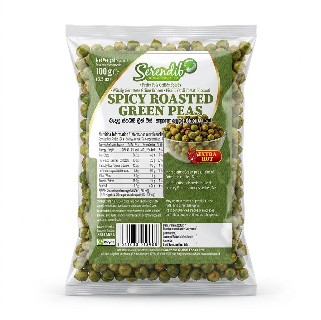 Serendib Spicy Roasted Green Peas 100g
